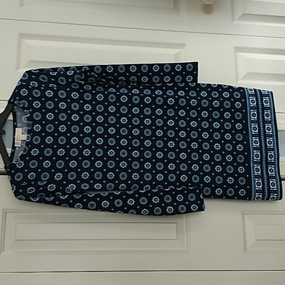 MICHAEL Michael Kors Navy Medallion Long Sleeve Stretch Classic Dress XS - Picture 2 of 9